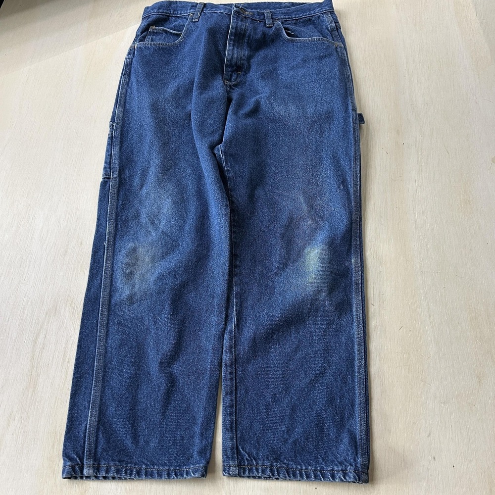 Y2K Red Kap Jeans Mens 36x32 Medium Wash Baggy Denim Relaxed Straight Workwear